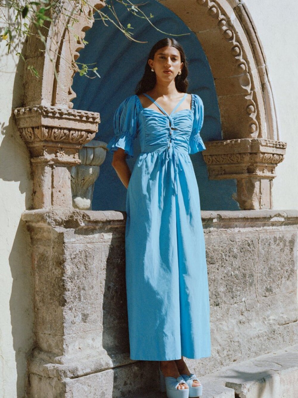 Loeffler Randall Yael Cornflower Blue Dress - size 4